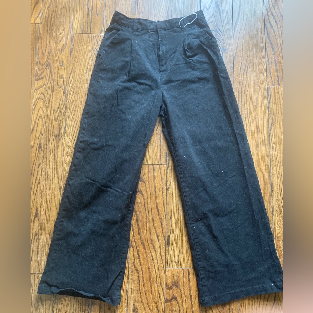 High waisted straight leg pants